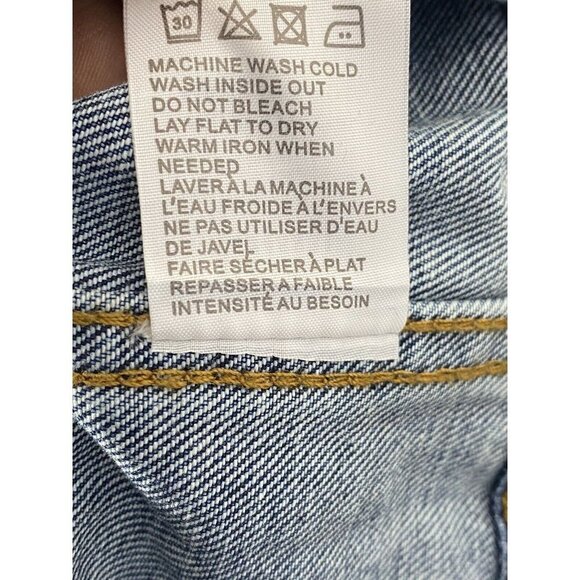 Free People x Sandrine Rose Button Up Denim Jacket Womens Size Small NEW - Picture 8 of 9